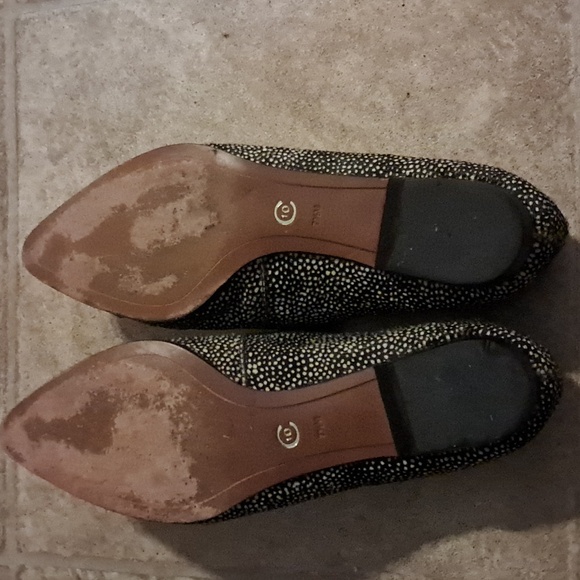 10 CROSBY DEREK LAM Stacked Heel FLAT Arty Calfhair ZIP SHOES Pointy Casual - Picture 9 of 9